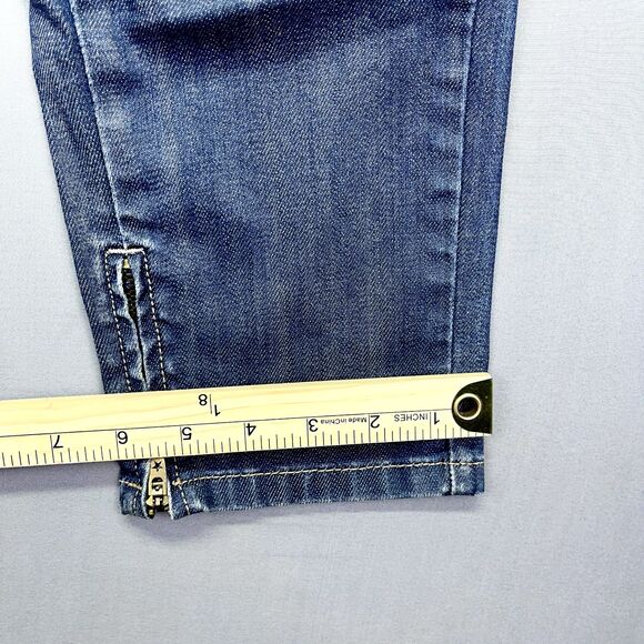 Levi's Jeans Size 32x26 Vintage Skinny 582 Blue Dark Wash Mid Rise Ankle Zip - Picture 8 of 16